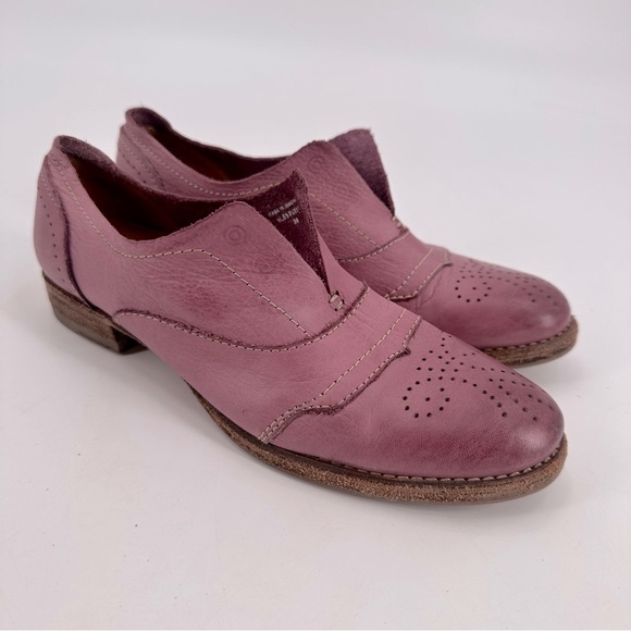 Blackstone Leather Slip On Oxford Shoes Purple Size 38 - Picture 1 of 6
